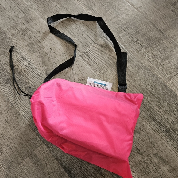 Knapbag NEW pink air inflatable nylon lounger with carrying bag - Picture 2 of 8